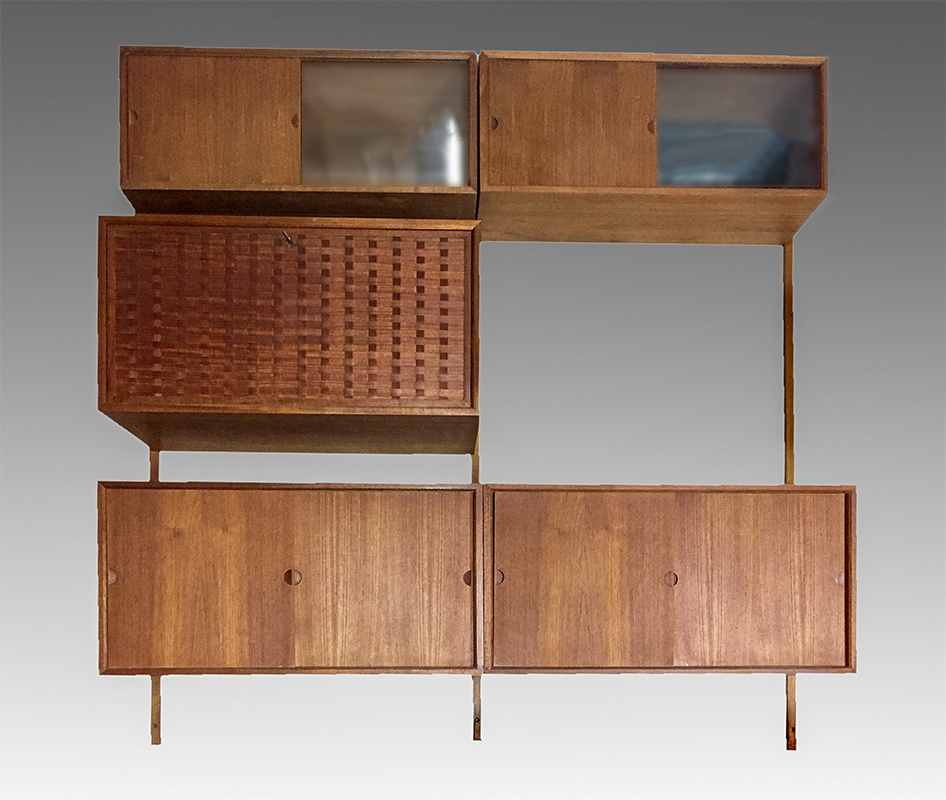 Appraisal: CADO MID CENTURY WALL UNIT pieces plus three '' wall