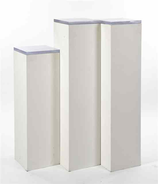 Appraisal: A Set of Three Pedestals of various sizes each having