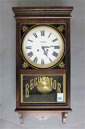 Appraisal: ANTIQUE REPRODUCTION REGULATOR WALL CLOCK Ethan Allen Co having a