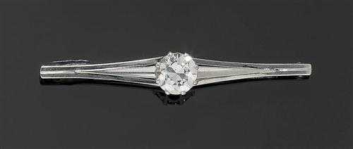 Appraisal: BRILLIANT-CUT DIAMOND BROOCH ca White gold Elegant brooch set with