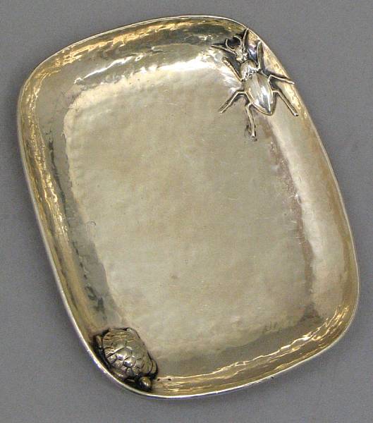 Appraisal: A sterling small dish in the Japonisme tasteWhiting Mfg Co