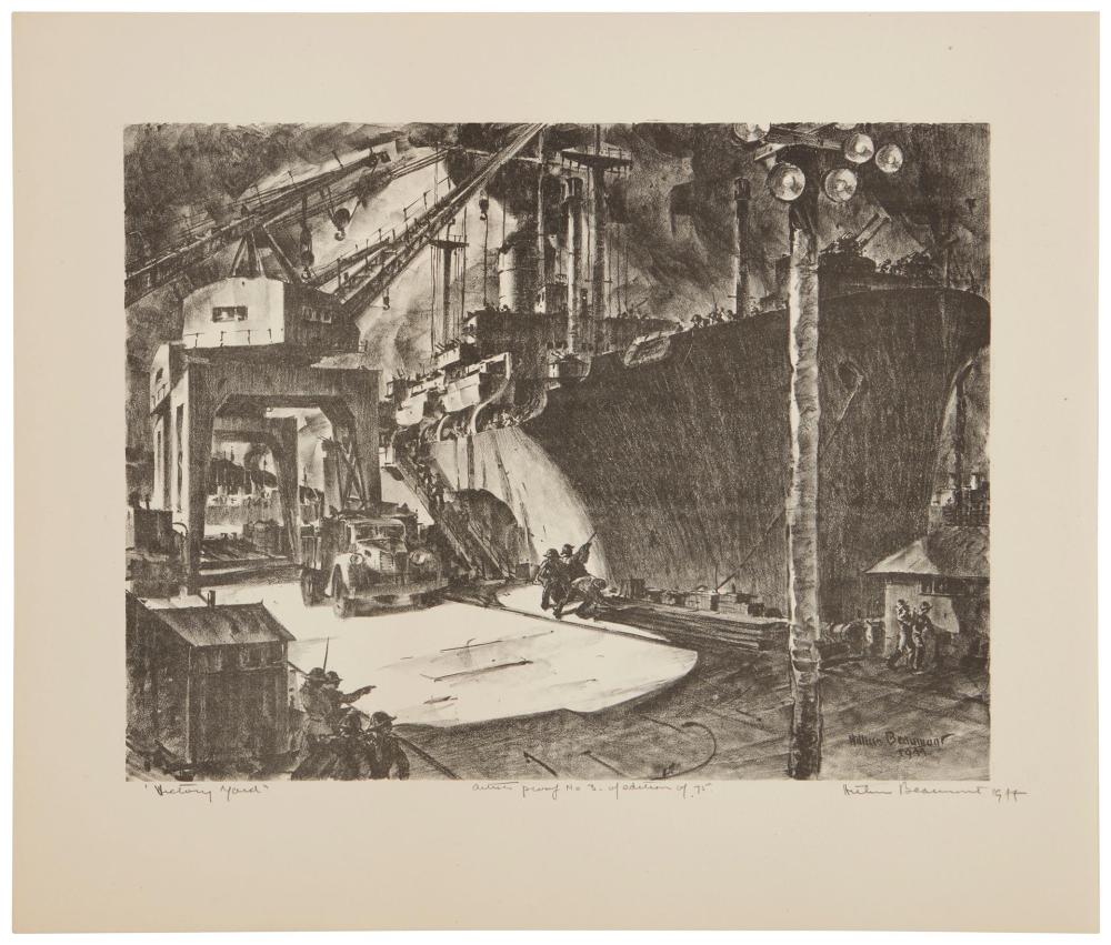 Appraisal: ARTHUR E BEAUMONT - VICTORY YARD LITHOGRAPH ON PAPER IMAGE