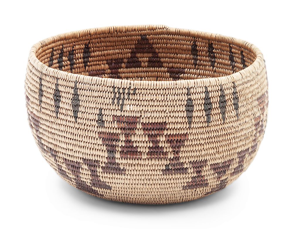 Appraisal: Washo Polychrome Basket height x diameter inches Washo Polychrome Basket