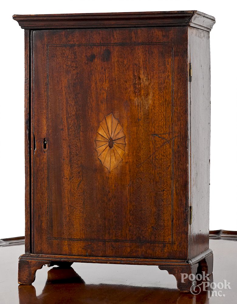 Appraisal: George III mahogany spice cabinet Exclusive on Bidsquare George III