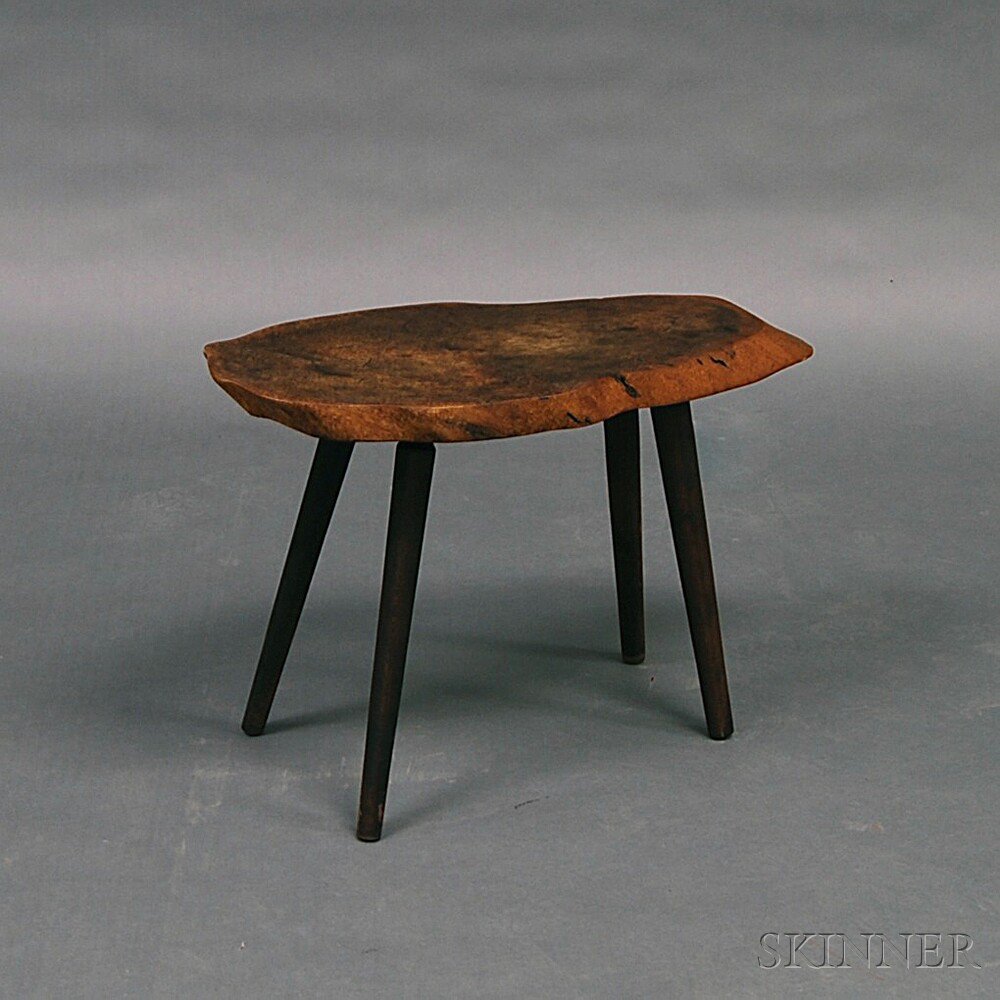 Appraisal: Roy Sheldon Free-form Table Marlboro Vermont th century with paper