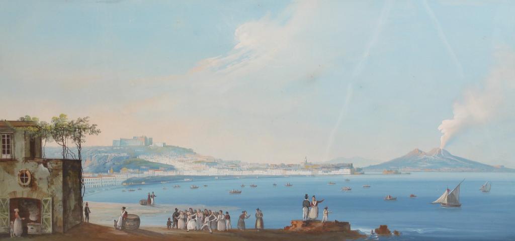 Appraisal: ITALIAN SCHOOL The Bay of Naples gouache x in x