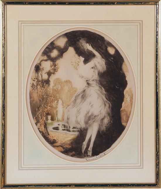 Appraisal: Louis Icart French - FIDELITE Fidelity etching and aquatint framed