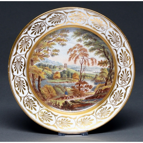 Appraisal: An English porcelain plate probably Coalport possibly outside decorated c