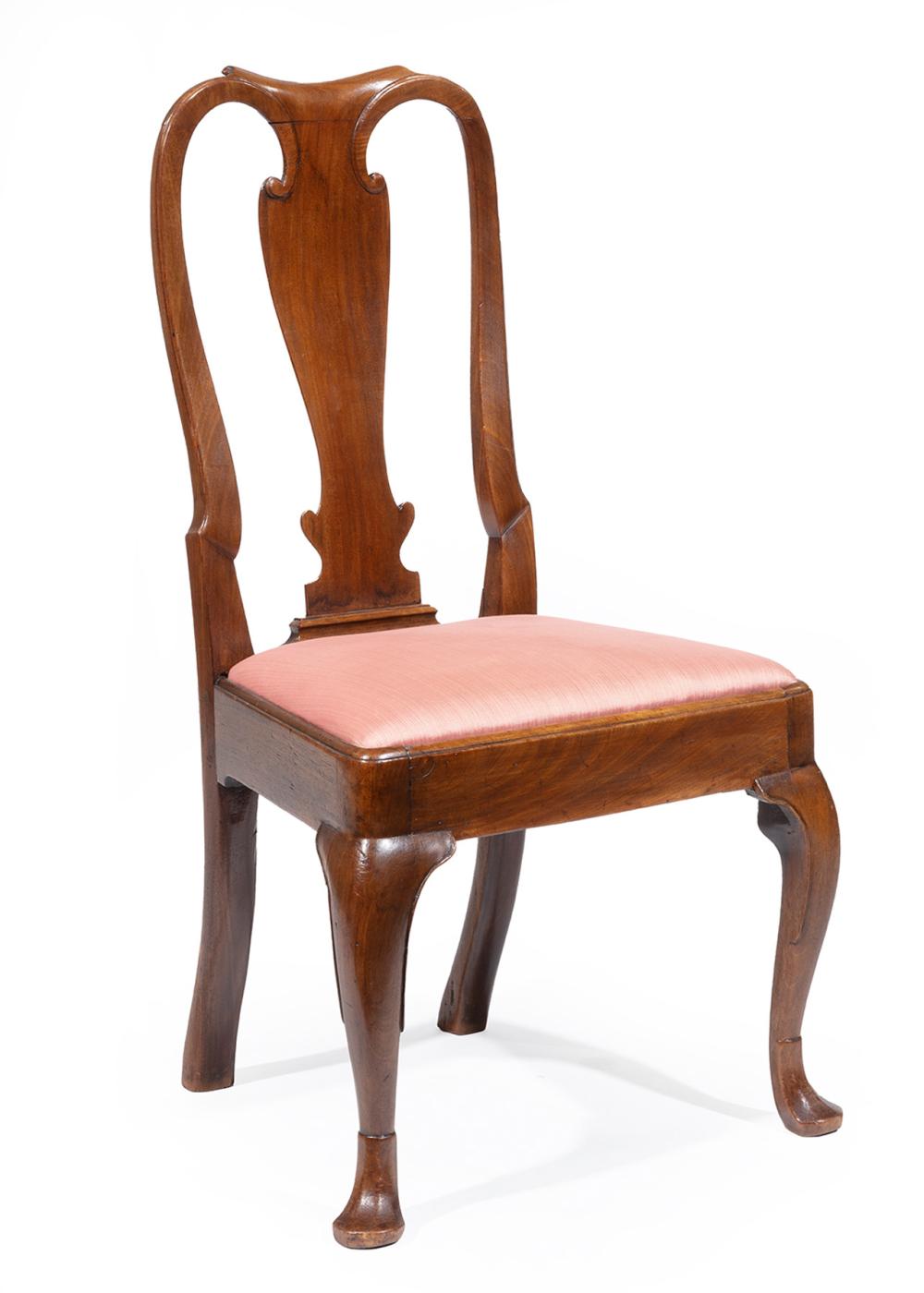 Appraisal: QUEEN ANNE MAHOGANY SIDE CHAIRQueen Anne Mahogany Side Chair early