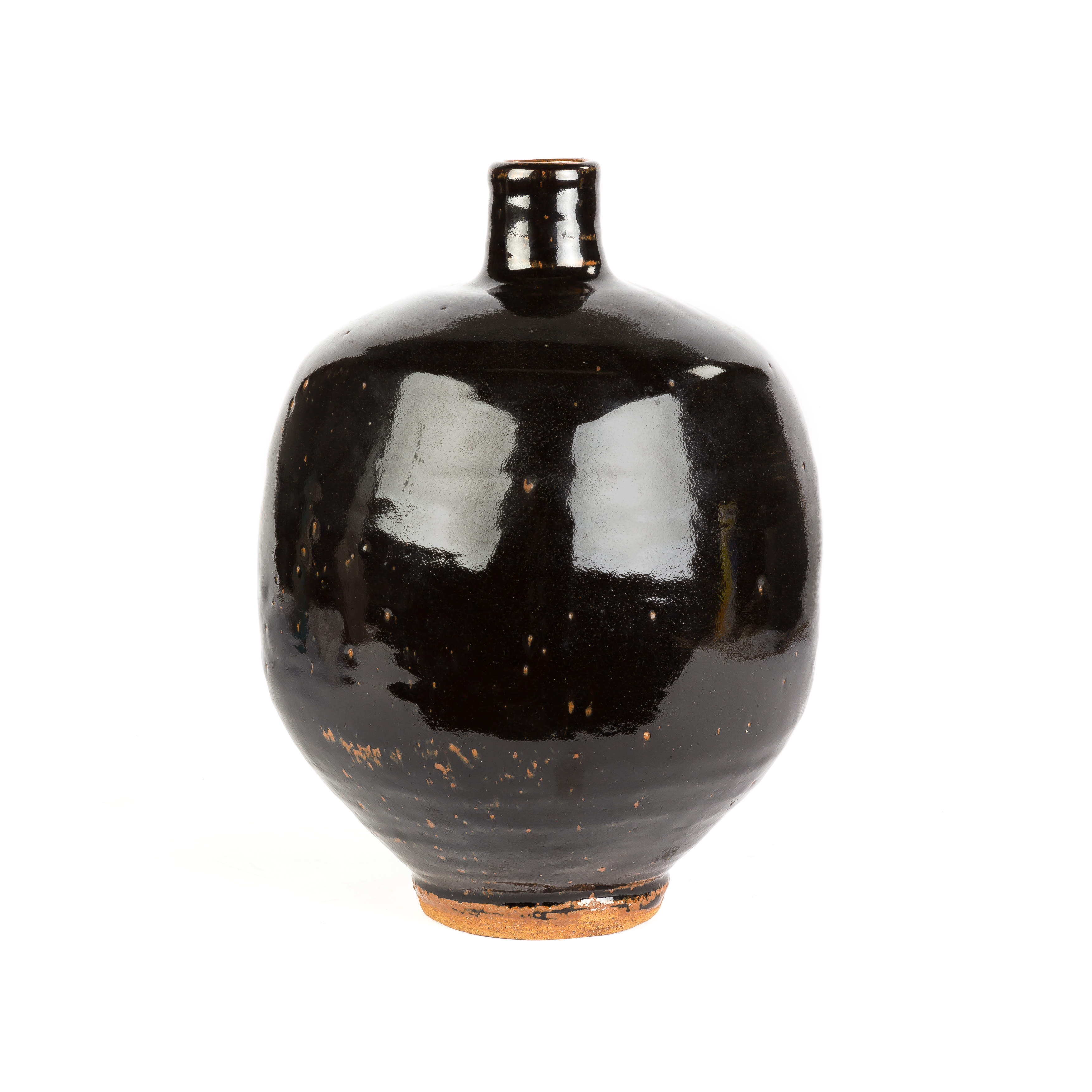 Appraisal: William Marshall English - Brown Temmoku Glazed Stoneware Jar c