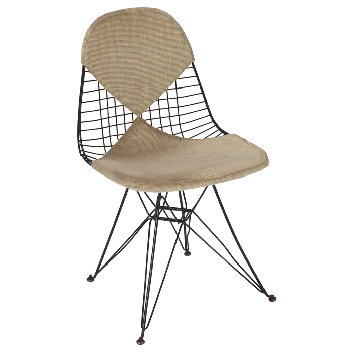 Appraisal: Charles and Ray Eames DKR chair byHerman Miller black wire