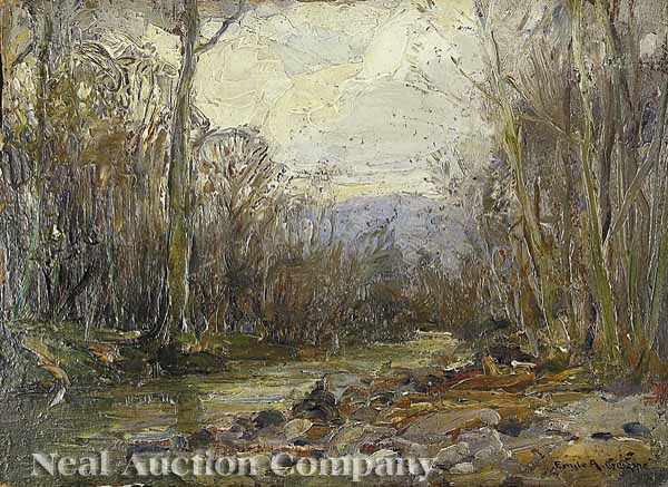 Appraisal: Emile A Gruppe American New York - Forest Stream in