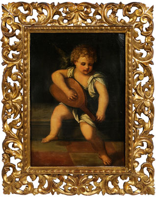 Appraisal: Italian School th century after Raphael - Cupid with Mandolin