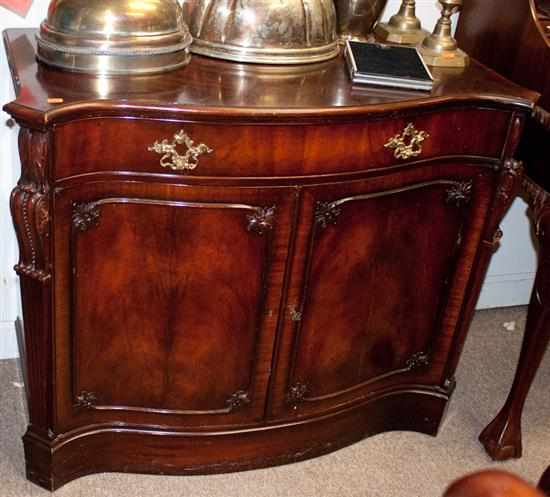 Appraisal: George III style mahogany shaped front cabinet Estimate - No