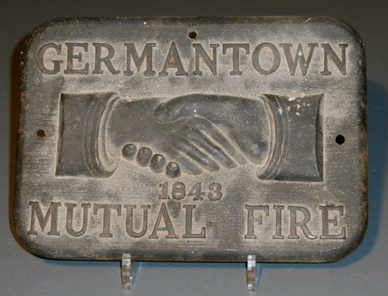 Appraisal: Cast iron fire mark Germantown Mutual Fire x