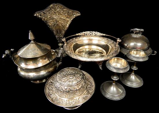 Appraisal: Mostly late th C silver plate seven pieces Connecticut Plate