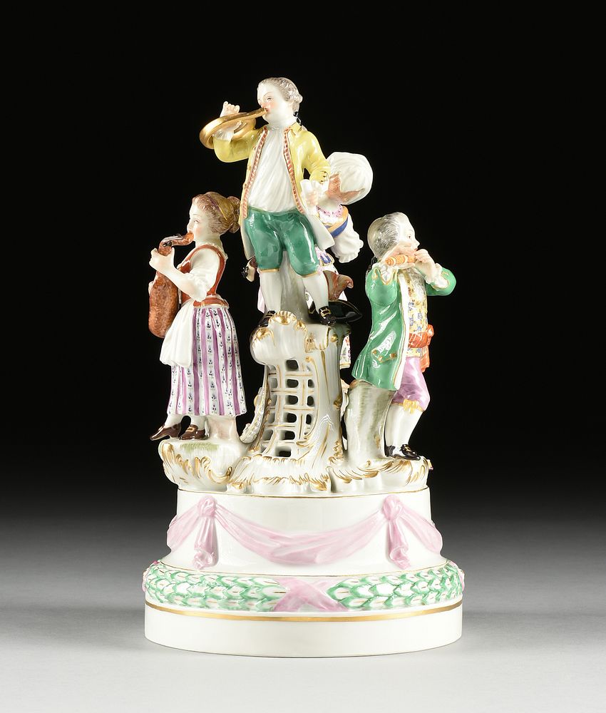 Appraisal: A MEISSEN PORCELAIN FIGURAL GROUP REVELRY AFTER A MODEL BY