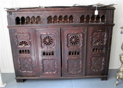 Appraisal: Large Nor Thern European carved oak sideboard dated