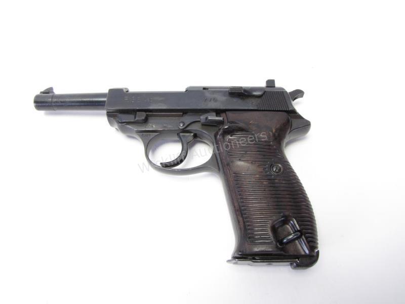 Appraisal: Walther P Code Semi Auto Pistol-Military Blued round barrel Chambered