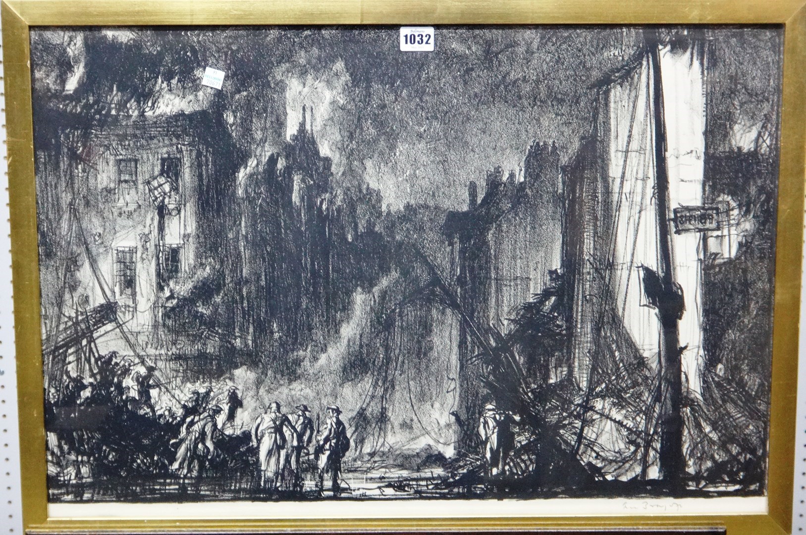 Appraisal: Frank Brangwyn - Ruins of War a group of six