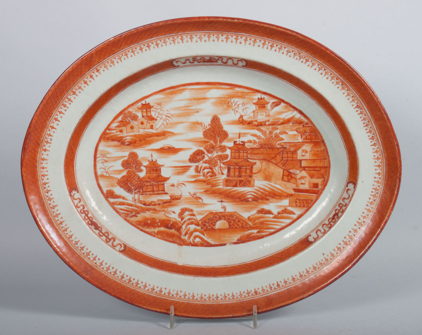 Appraisal: Chinese Export orange Nanking tureen underplate fourth quarter- th century