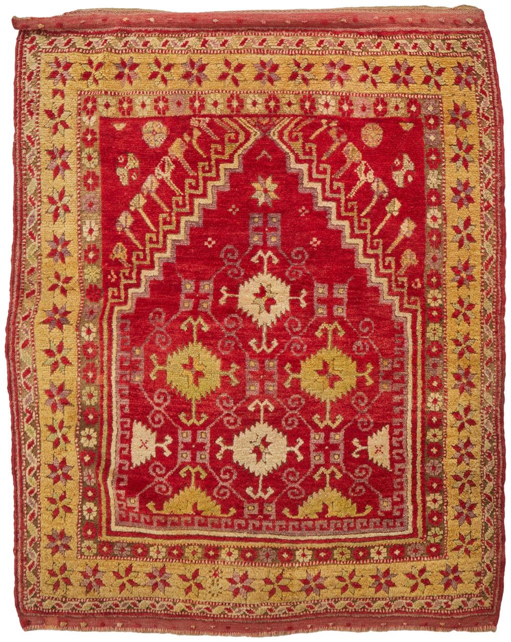 Appraisal: A Turkish Yahyali prayer rug First-quarter th Century Wool on