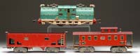 Appraisal: AMERICAN FLYER STANDARD GAUGE ELECTRIC FREIGHT SET Consisting of Shasta