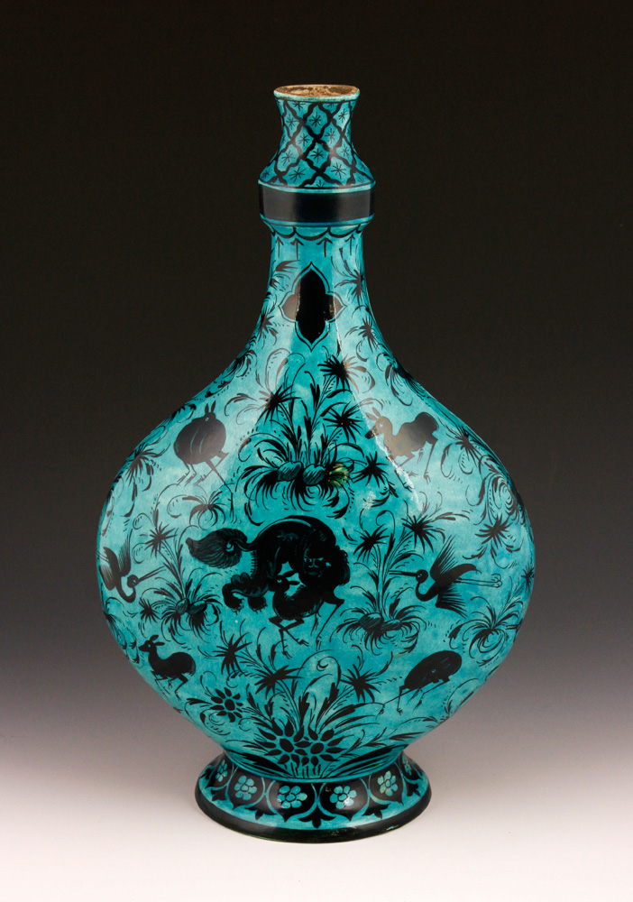 Appraisal: - Islamic Turquoise Vase Islamic turquoise vase h x w