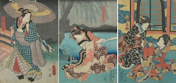 Appraisal: A Lot of Three Japanese Woodblock Prints A lot of