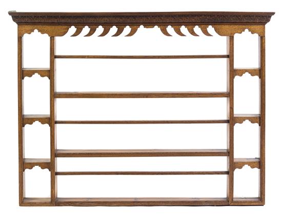 Appraisal: Sale Lot A Welsh Oak Plate Rack th century the