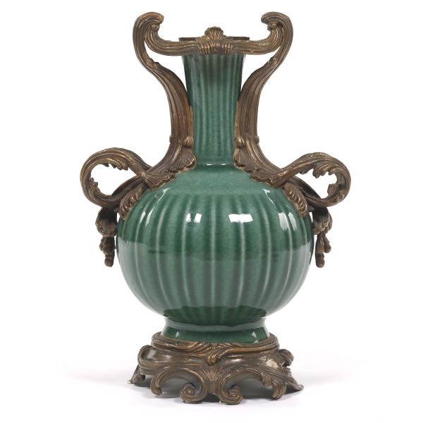 Appraisal: LOUIS XIV STYLE PORCELAIN VASE WITH BRONZE MOUNTS x x