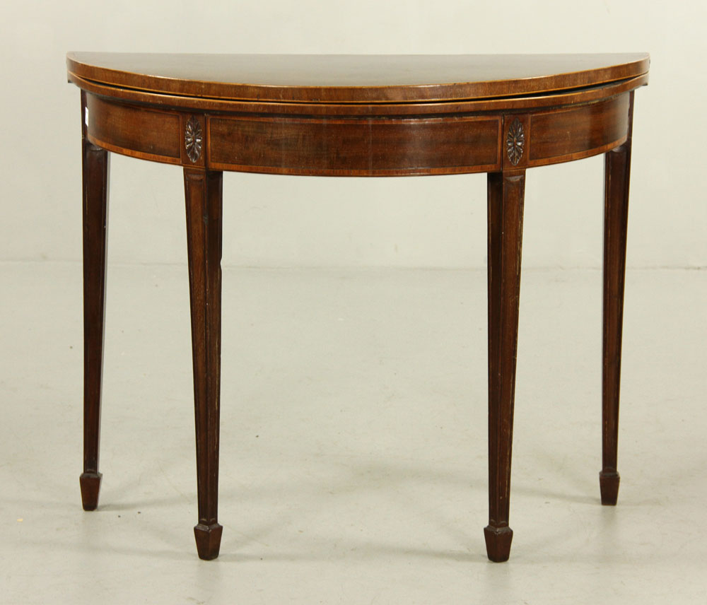 Appraisal: - Early th C Hepplewhite Mahogany Game Table Early th