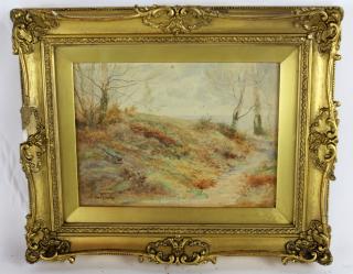 Appraisal: Landscape scene English watercolor signed lower left Fred Dudley Minor