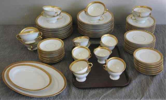 Appraisal: Large Lot of Bavarian Gilt Trim Porcelain Marked Edelstein Bavaria