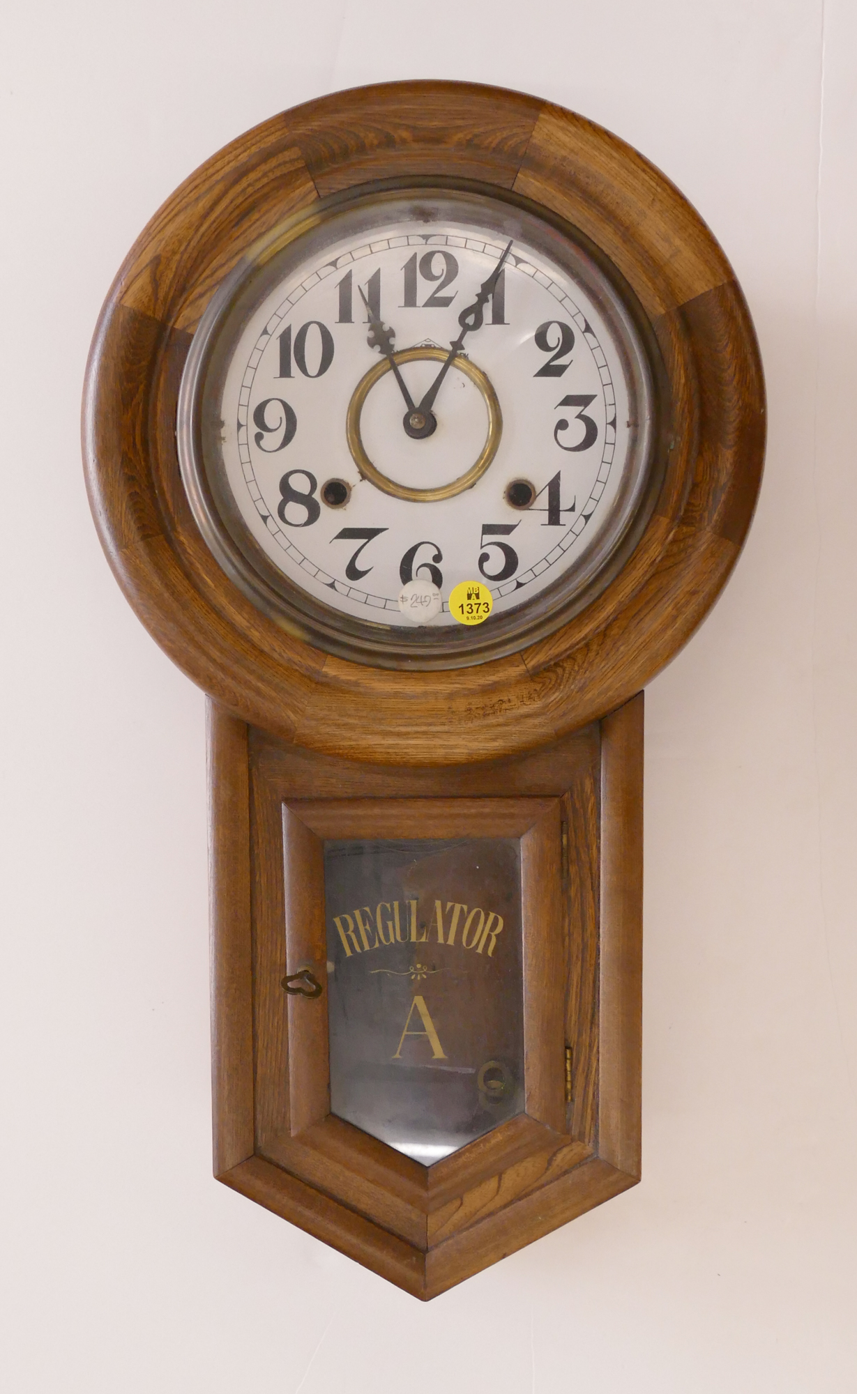 Appraisal: Old Regulator Walnut Wall Clock- ''