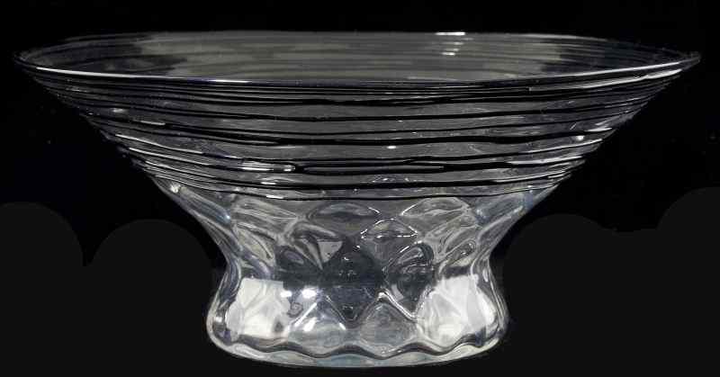 Appraisal: Steuben Glass Center Bowlsigned on the base flared form of