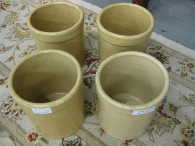 Appraisal: Yelloware Pottery Butter Crocks diameter