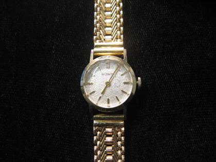 Appraisal: Lady's karat yellow gold wristwatch and rope bracelet Le Coultre