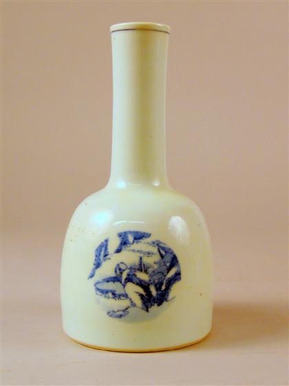 Appraisal: Chinese blue and white mallet form vase marked th century