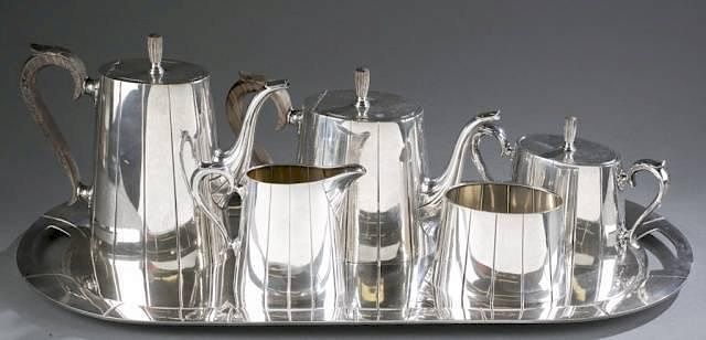 Appraisal: International sterling Art Deco Tea Coffee set An International sterling