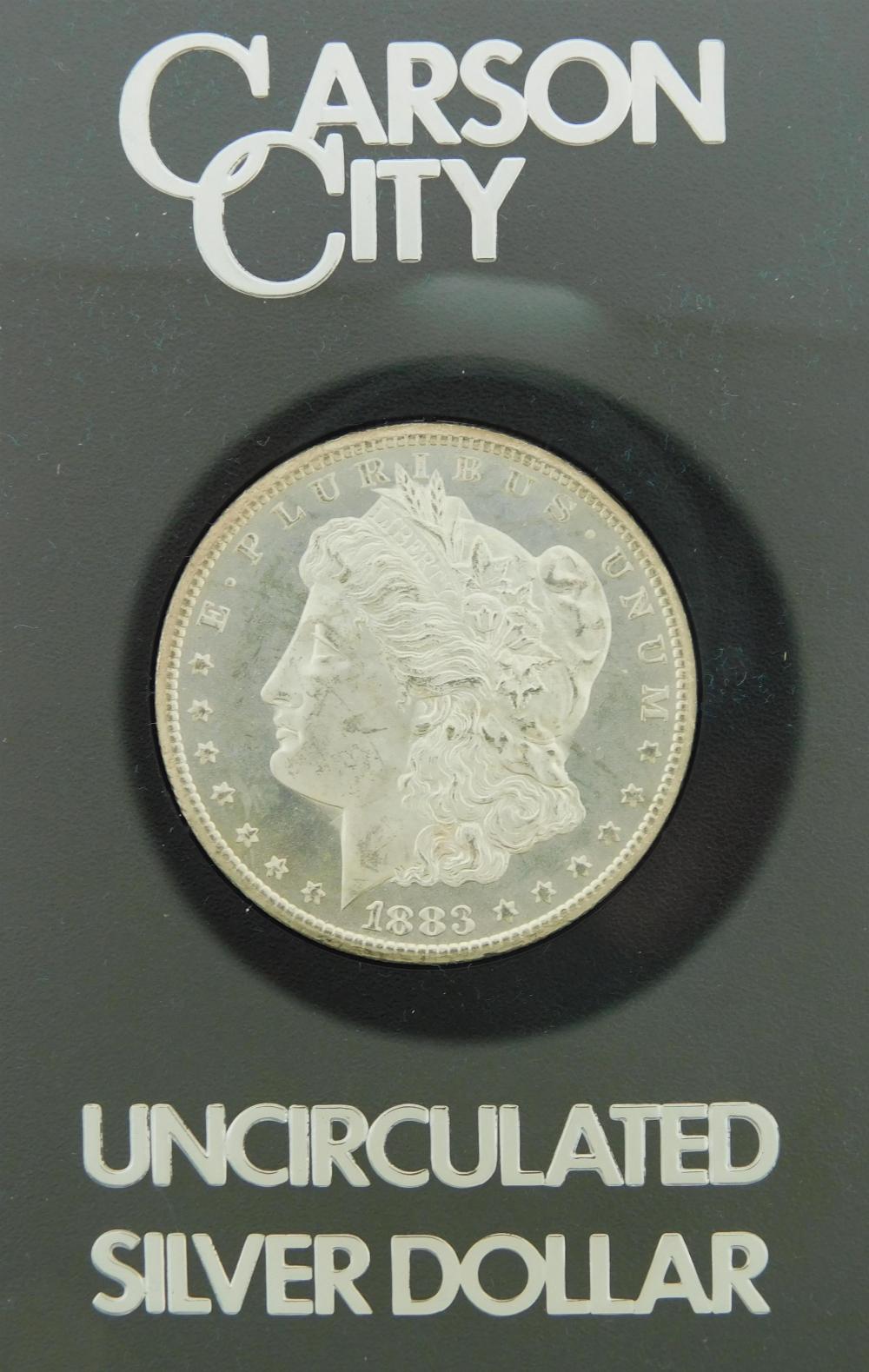 Appraisal: COINS One -CC silver dollar uncirculated in GSA holder with