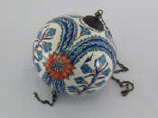 Appraisal: A Turkish ceramic mosque ball probably Kutahya Western Armenia th