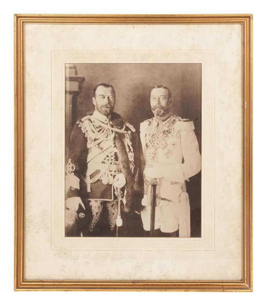 Appraisal: A Framed Print of Czar Nicholas II and King George