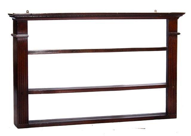 Appraisal: AN TH CENTURY NORTH COUNTRY OAK DELFT RACK three shelves