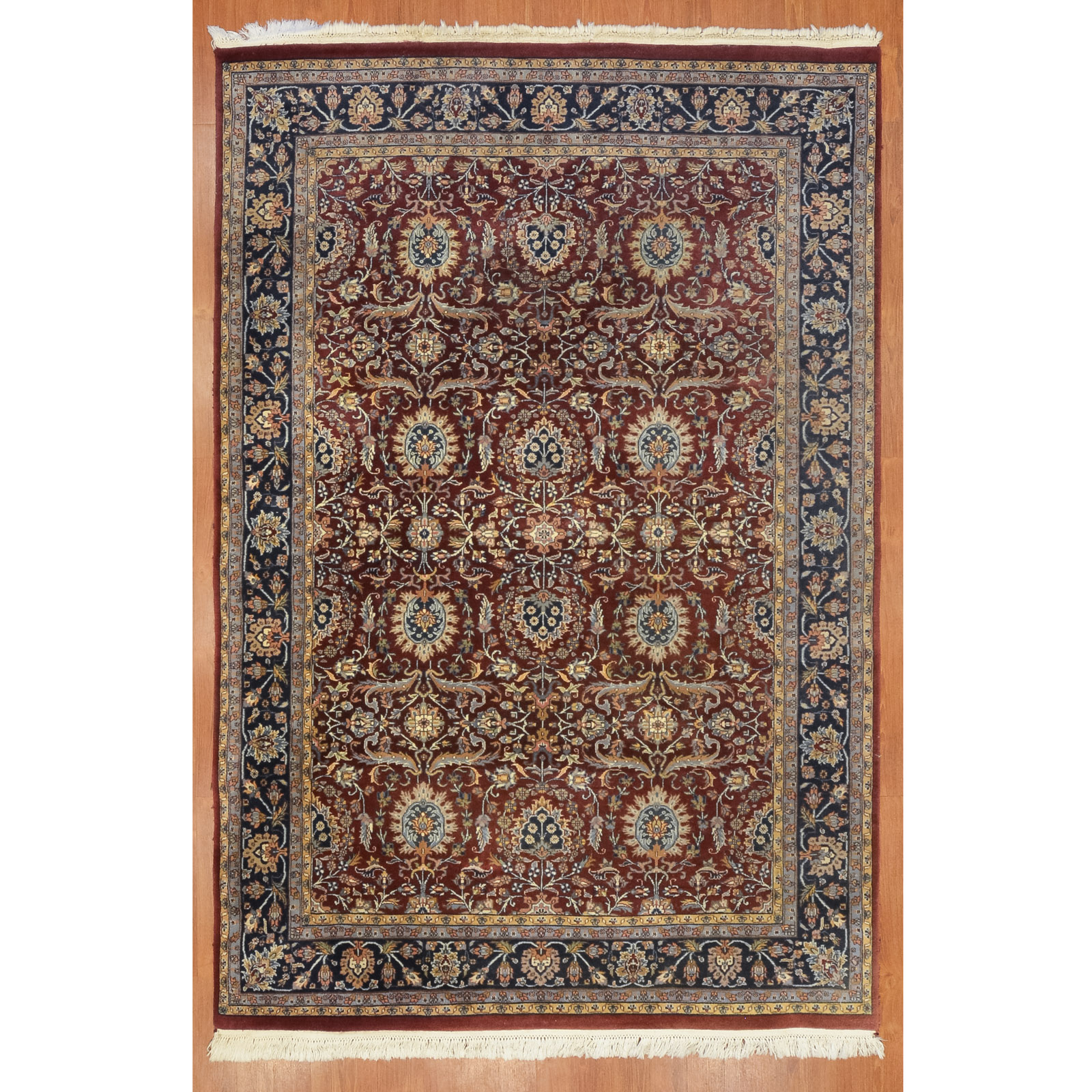 Appraisal: INDO KASHAN RUG INDIA X Fourth quarter- th century hand-knotted