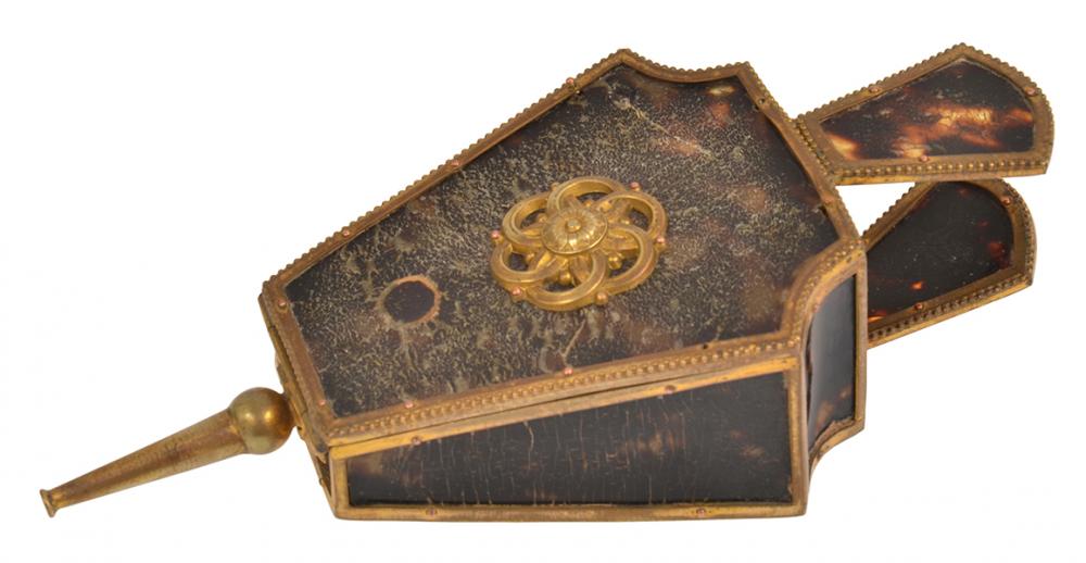 Appraisal: TH CENTURY BELLOW SHAPED TRINKET BOX FAULTS