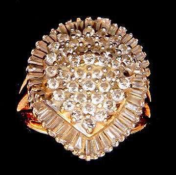 Appraisal: Lady's Ballerina Diamond Ring A ca with an unmarked yellow