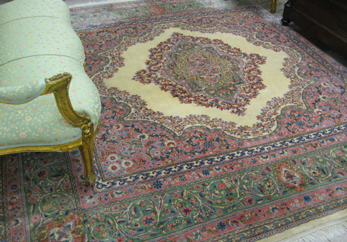 Appraisal: PERSIAN KERMAN CARPET Kerman province southeastern Iran the nearly square