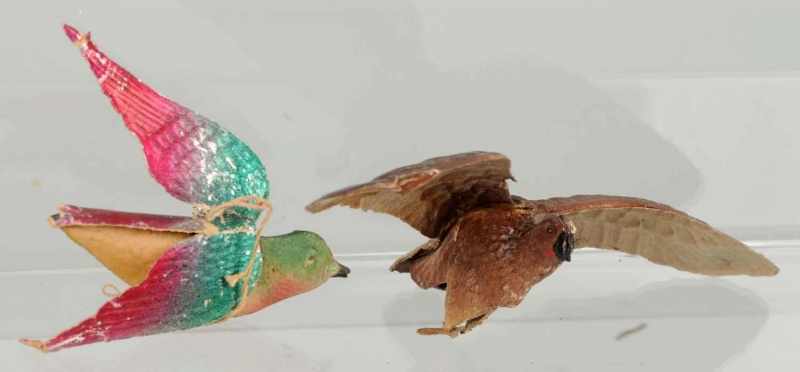 Appraisal: Lot of German Dresden Bird Ornaments Description Includes one three