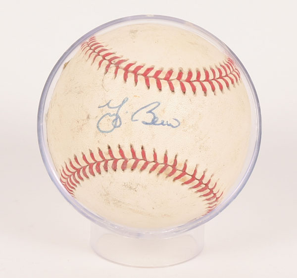 Appraisal: Signed Yogi Berra american league baseball comes with no authenticity